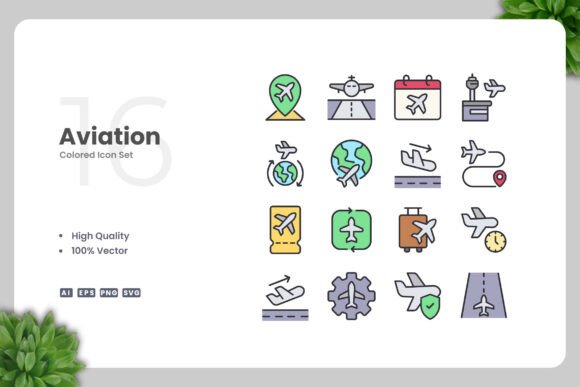 Aviation Color Icons: Essential Graphics for Brand Storytelling