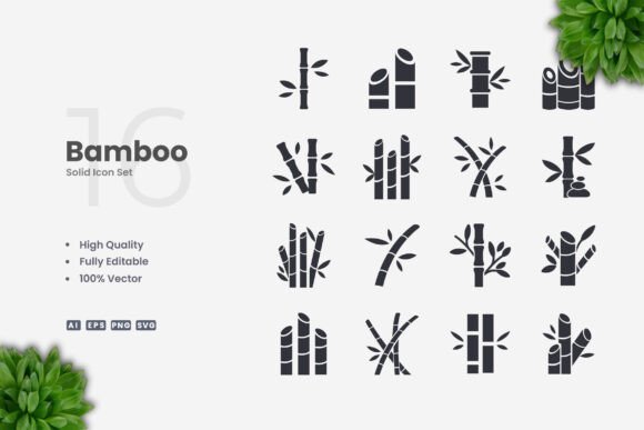 Bamboo Solid Icons: Essential Graphics for Digital Creators
