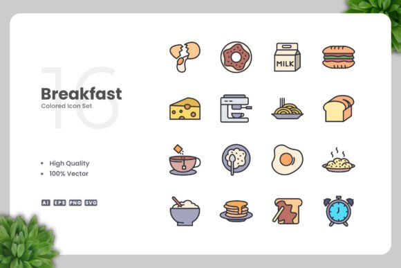Breakfast Color Icons: A Fresh Graphics Review for Modern Brands