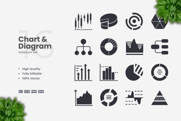 Charts and Diagrams Solid Icons: A Designer's Review