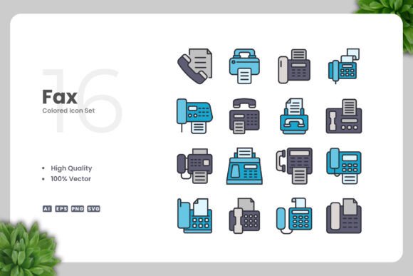 Fax Color Icons: A Versatile Graphic Asset for Modern Design