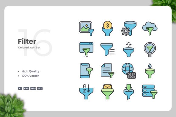 Filter Color Icons: A Versatile Graphic Design Asset for Branding and Marketing