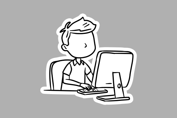 Hand-Drawn Kid Using Computer Graphics