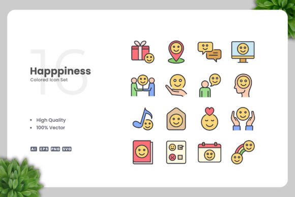Happiness Colored Icons Review