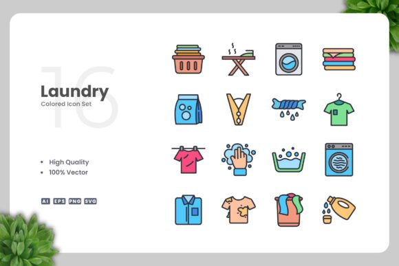 Laundry Color Icons: A Review for Modern Graphics and Icons