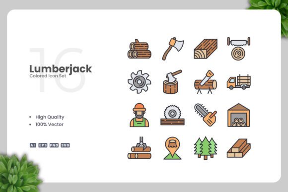 Lumberjack Colored Icon Review