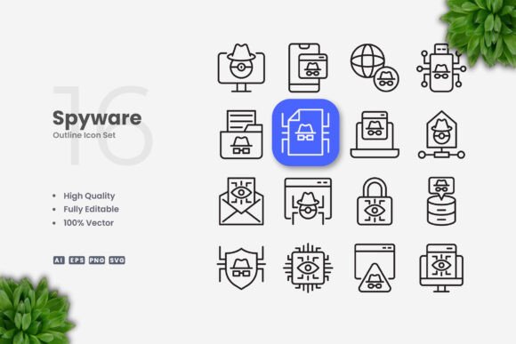 Spyware Icons: Essential Graphics for Modern Design