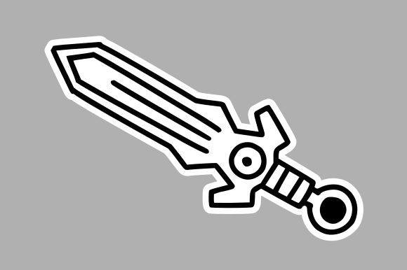 Vintage Kingdom Sword Graphics for Local Branding